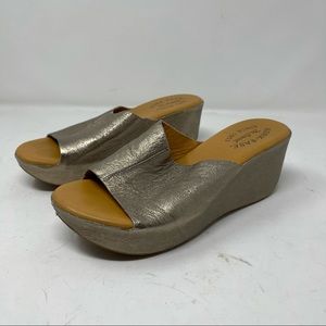 Kork Ease Greer Metallic Wedge Mules